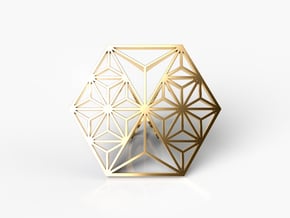 HEXAGON RING in Natural Brass: 8 / 56.75