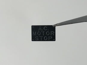 HO Scale “A.C. Motor Stop” Signs in Smooth Fine Detail Plastic