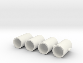 JBRC Mini-T Spring Spacers .85Lg in White Natural Versatile Plastic