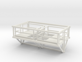 'N Scale' - (4) 8' Ladder Platforms in White Natural Versatile Plastic