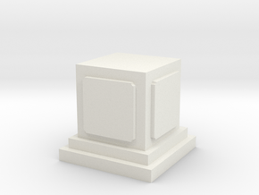 Pedestal for miniatures 1 in White Natural Versatile Plastic