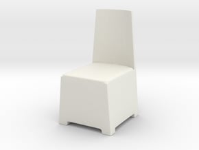 Modern Plastic Chair 1/24 in White Natural Versatile Plastic