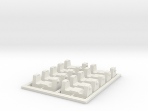 N scale  6.5mm Adapter_x10 sets in White Natural Versatile Plastic