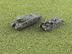 Independent & T-O.G 2 Heavy Tanks 1/285 6mm in Smooth Fine Detail Plastic