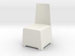 Modern Plastic Chair 1/12 in White Natural Versatile Plastic
