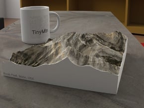 Borah Peak, Idaho, USA, 1:25000 in Natural Full Color Sandstone