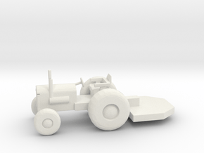 S Scale Tractor with Bushhog in White Natural Versatile Plastic
