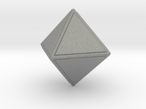 0845 Octahedron (Faces&full color, 5 cm) in Gray PA12