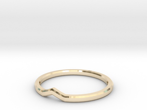 Minimalist Chevron Stacking Ring - Girls Ring Size in 14K Yellow Gold