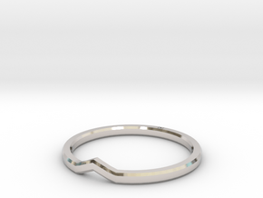 Minimalist Chevron Stacking Ring - Girls Ring Size in Platinum