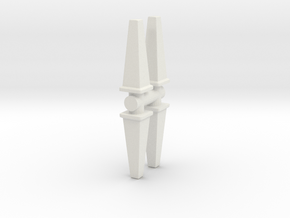 Wet Floor Cone (x4) 1/43 in White Natural Versatile Plastic