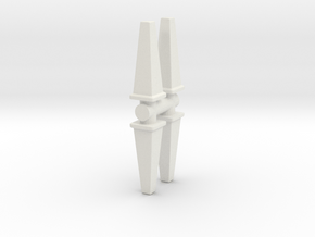 Wet Floor Cone (x4) 1/35 in White Natural Versatile Plastic