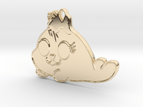 Snowball – cute punk seal in 14K Yellow Gold: Medium