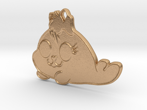 Snowball – cute punk seal in Natural Bronze: Medium