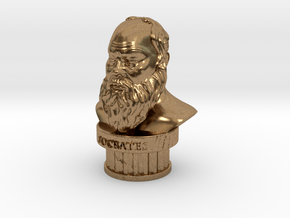 Socrates Bust in Natural Brass