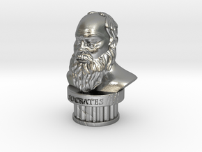 Socrates Bust in Natural Silver