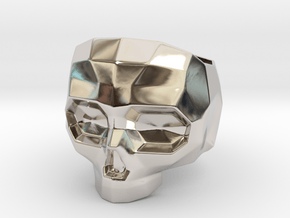 Lapidated Skull - Size 10 (inner diameter = 19.76  in Platinum