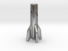 V2 Rocket Cigarette Stubber in Natural Silver