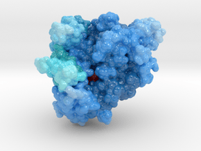 RNA Polymerase inhibited by Remdesivir-OLD in Glossy Full Color Sandstone: Extra Small