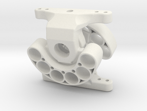 AR60-Knuckle-all-in-one-6-holes-OD50 in White Natural Versatile Plastic
