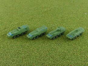 BTR-4 Ukrainian APC Family 1  1/285 6mm in Tan Fine Detail Plastic