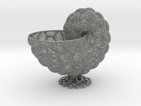 Nautilus Vase (small version) in Gray PA12