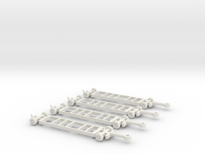 1/72 Scale British Type C Bomb trolleys in White Natural Versatile Plastic