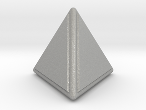 0846 Tetrahedron (Faces & full color, 5 cm) in Aluminum