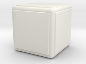 0844 Cube (Faces&full color, 5 cm) in White Natural Versatile Plastic