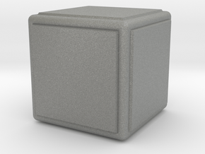 0844 Cube (Faces&full color, 5 cm) in Gray PA12