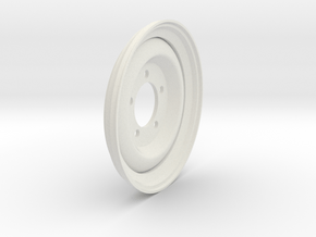 1/10 Willys Jeep tire wheel A in White Natural Versatile Plastic