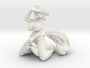 Dawn SFW pinup figurine with saddle in White Natural Versatile Plastic