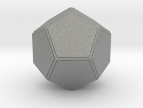 0847 Dodecahedron (Faces & full color, 5 cm) in Gray PA12
