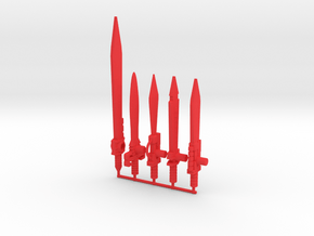 Dinobots Swords in Red Processed Versatile Plastic: Large