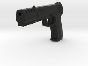 J.W. Pistol 1/6 Scale Miniature Gun Replica in Black Premium Versatile Plastic