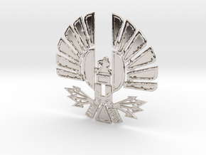 'Mockingjay' Panem Sigil Pendant for neclace in Platinum