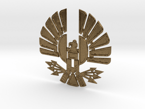 'Mockingjay' Panem Sigil Pendant for neclace in Natural Bronze