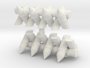 Spiked Barricade (x2) 1/100 in White Natural Versatile Plastic