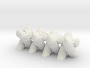 Spiked Barricade 1/64 in White Natural Versatile Plastic