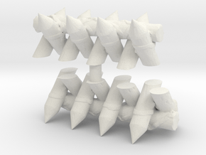 Spiked Barricade (x2) 1/120 in White Natural Versatile Plastic