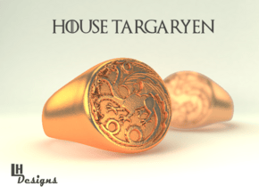 Size 9 Targaryen Ring in Natural Bronze