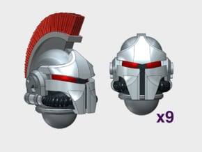 10x Nicopolis Helmets: Squad Set in Tan Fine Detail Plastic