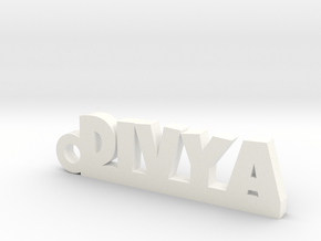 DIVYA_keychain_Lucky in White Processed Versatile Plastic