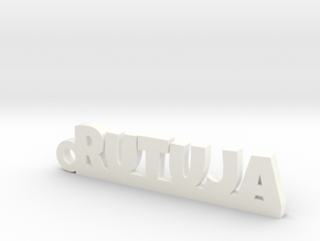 RUTUJA_keychain_Lucky in Polished and Bronzed Black Steel