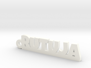 RUTUJA_keychain_Lucky in White Processed Versatile Plastic