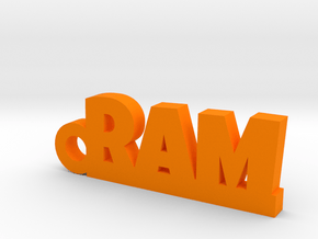 RAM_keychain_Lucky in Orange Processed Versatile Plastic