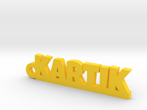 KARTIK_keychain_Lucky in Yellow Processed Versatile Plastic