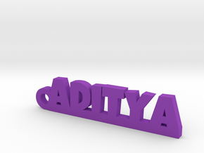 ADITYA_keychain_Lucky in Purple Processed Versatile Plastic