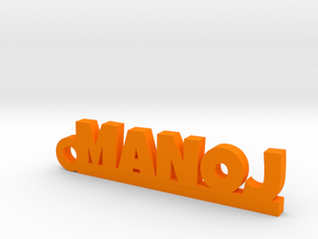 MANOJ_keychain_Lucky in Orange Processed Versatile Plastic