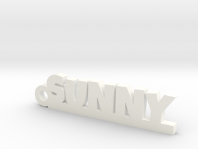 SUNNY_keychain_Lucky in Polished and Bronzed Black Steel